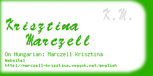 krisztina marczell business card